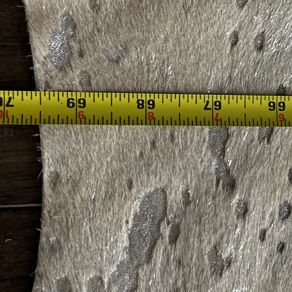 Beautiful Gray Hair on Hide Leather Cowhide Rug - NWOT - Picture 8 of 13